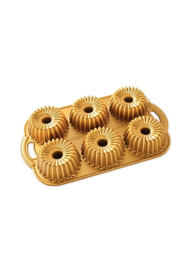 Nordicware 6 Lı Mini Brilliance Kek Kalıbı - Altın