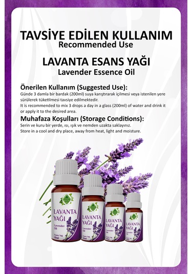 Lavanta Yağı Lavander Essential Oil 10 Ml.
