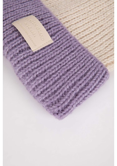 DeFacto Kadın Dokuma Etiketli Triko Bere A5635AX24WNPR46