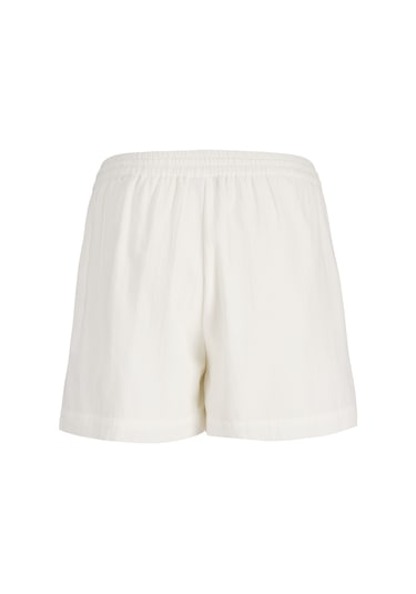 Kadin Bol Kalip Baglama Detayli Sort - Kia - 12290712 Blanc De Blanc