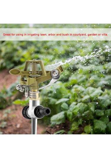 Hangfox Cinko Alaşımlı Toprak Takımı İle Zink Kuş Sulama Sprinklerı - 360 Derece Açı Ayarı, Çiftlik Bahçe Çim Alanı Sulama Sistemi