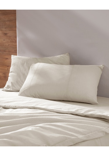 Madame Coco Rosalie Tek Kişilik %100 Pamuk Armürlü Nevresim Takımı - Bej Nt0000000361