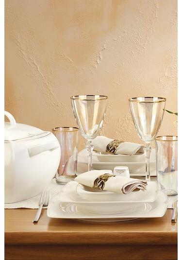 Emsan Fine Bone Estiva Gold 61 Parça 12 Kişilik Yemek Takımı