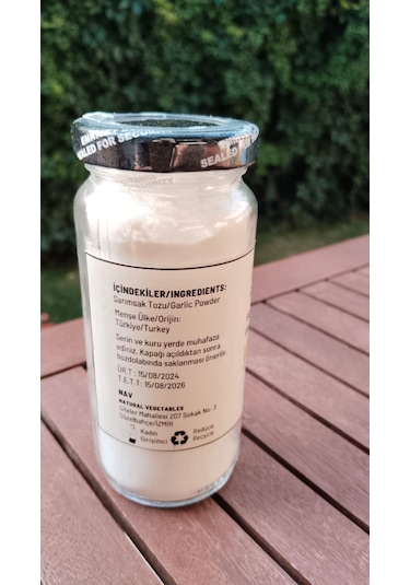 Nav Sarımsak Tozu Cam Şişe 75 G