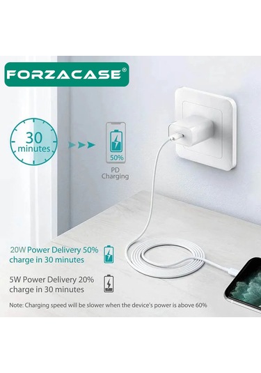 Forzacase FC400 20W Usb-C Hızlı Şarj Cihazı