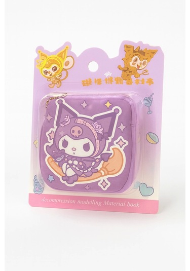 Kuromi Not Defteri Zincirli Anahtarlık Hediyelik Defter Puf Kapak Mor