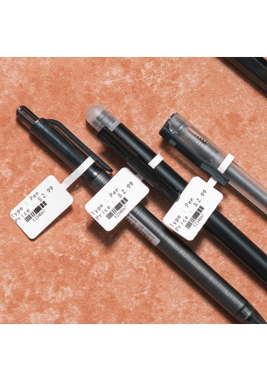 Dofolink B18 Etiket Makinesi İçin Pet Gümüşü Etiket Kağıdı, 14x88mm Beyaz B Tipi, Isı Transferi Etiket Rulo 1 Rulo