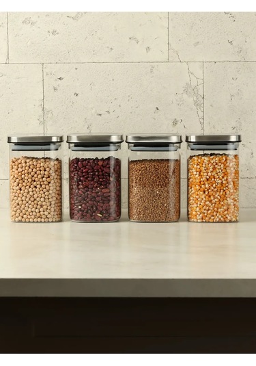 Eley Dökme Ürünler İçin 4 Adet 1100 Ml Cam Kavanoz Seti 446218407