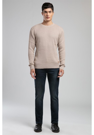Smıth Erkek O Yaka Kazak-21851 Bej