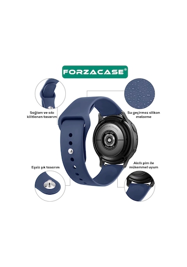 Forzacase Huawei Watch Gt2 42 Mm İle Uyumlu Yumuşak Jel Şık Silikon Kordon Kayış - Fc876 Lila