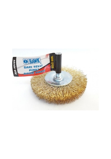 Hawk Ha10131 Pimli Sarı Tel Daire Fırça 60X8 Mm