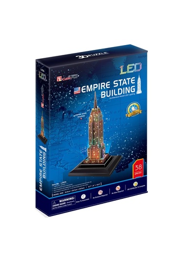 Cubic Fun 3D 38 Parça Puzzle Empire State Binası Abd Led Işıklı