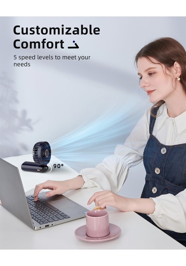 Jialan Taşınabilir El Vantilatörü, Pille Çalışan Fan, Tabanlı, 8