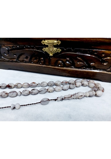 Soma Tesbih Ömer Çiftçi Usta Yumurta Kesim Kıbrıs Hurma Çekirdeği Tesbih 8x11