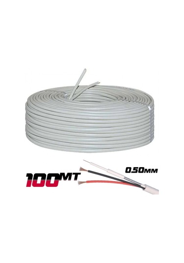 100 Metre 0.50mm 2+1 Cctv Güvenlik Kamera Kablosu