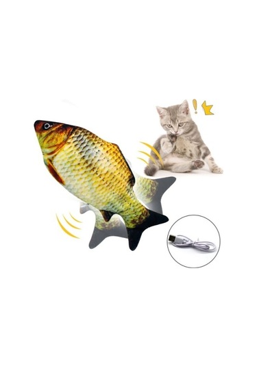 Yusa Stores Hareketli Balık Kedi Oyuncağı Şarjlı