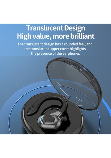 F8 Asılı Kulak Stereo Kablosuz Bluetooth Kulaklık Şarj Kutusu İle Kırmızı Tek Kulak