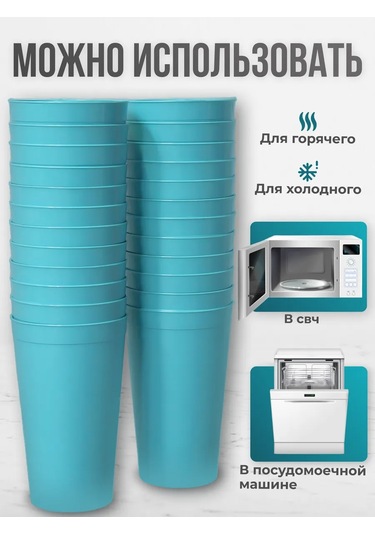 Angora 400 Ml, 24 Adet, Çok Kullanımlık Plastik Bardakl 366475810 Turkuaz