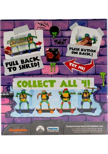 Tmnt Ninja Kaplumbağalar Çek Bırak Kaykay Figür Mikey