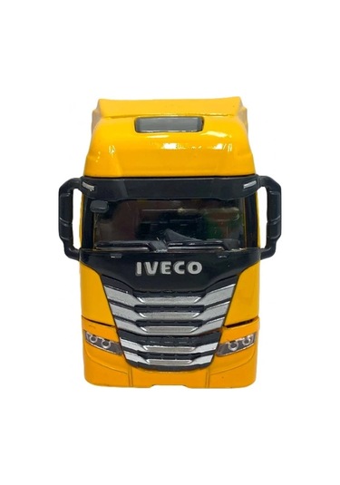 Işıklı Sesli Pilli Çek Bırak Metal Oyuncak Iveco Tır Sarı