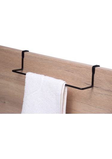 Suntel Dolap Kapağına Geçmeli Havluluk Askı Aparatı Siyah