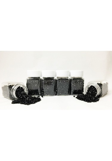 Prodiva Siyah Yivli Kaynak Saç Boncukları 1000’Li