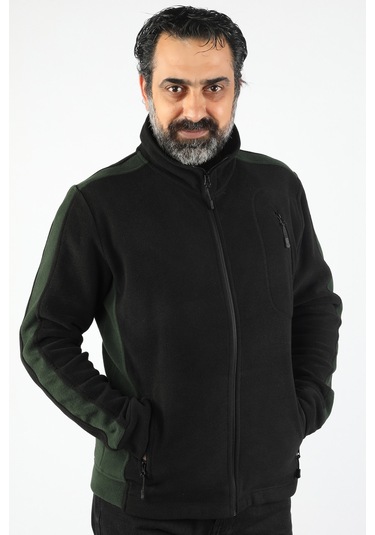 Erkek Garnili Polar Siyah