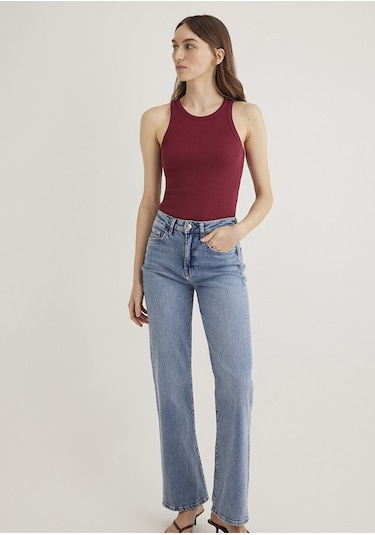 Mavi - Halter Yaka Bordo Basic Atlet 1612462-70430 Bordo