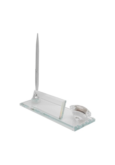 Sentez Kristal Masa İsimliği Zarif Ofis Hediyesi İsimlik