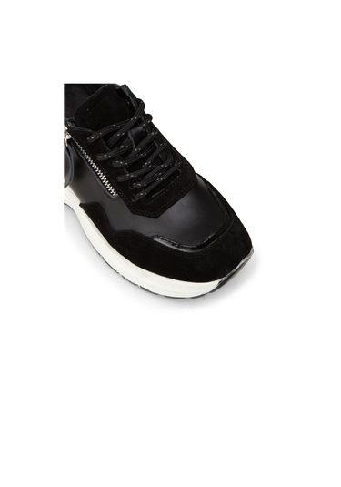 Deery Kadın Hakiki Süet Siyah Dolgu Topuk Sneaker - M9147zsyhc01
