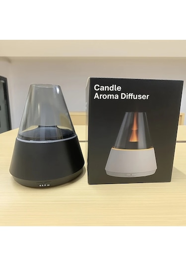 Techbloom Hmlo Gerçekçi Alev Mum Isıtıcı Ve Ses Dalgası Nemlendirici Black A9 Otomatik Kapanma Usb Aromaterapi Difüzör Ev Ofis Yatak Odası İçin