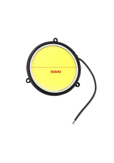 Shineyee 12v 90mm Esnek Dairesel Araç Gündüz Çalışma Lambası Beyaz Led, Ip67 Su Geçirmez, Cob Teknoloji, 2 Adet Drl