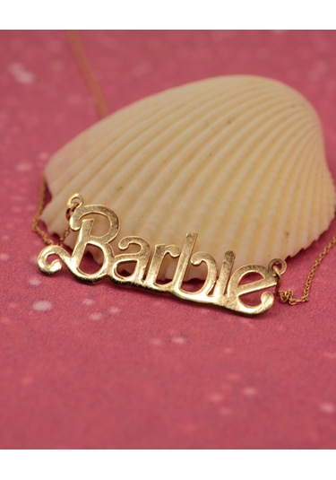 Diamine 14 Ayar Altın Barbie İsim Kolye