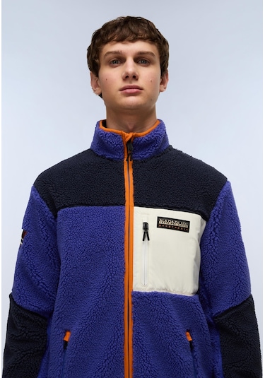 Napapijri Yupik Fz 3 Erkek Tam Fermuarlı Polar-30414 Mavi