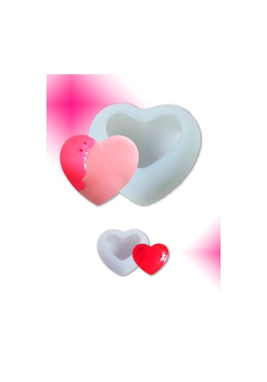 Shıne Luna Kalp Şeklinde Puding Ve Jöle Yapımı İçin Silikon Kalıp. 318440255 Beyaz