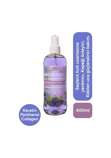 Woops Plus Böğürtlenli Saç Sirkesi & Toniği 400 ML