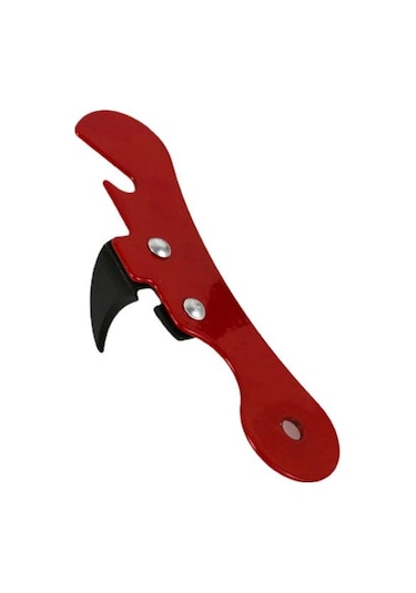 Zahmetsizce Konserve Açacağı Çok Fonksiyonlu Güvenli Ergonomik Şişe Açacağı Mutfak Aracı Kırmızı