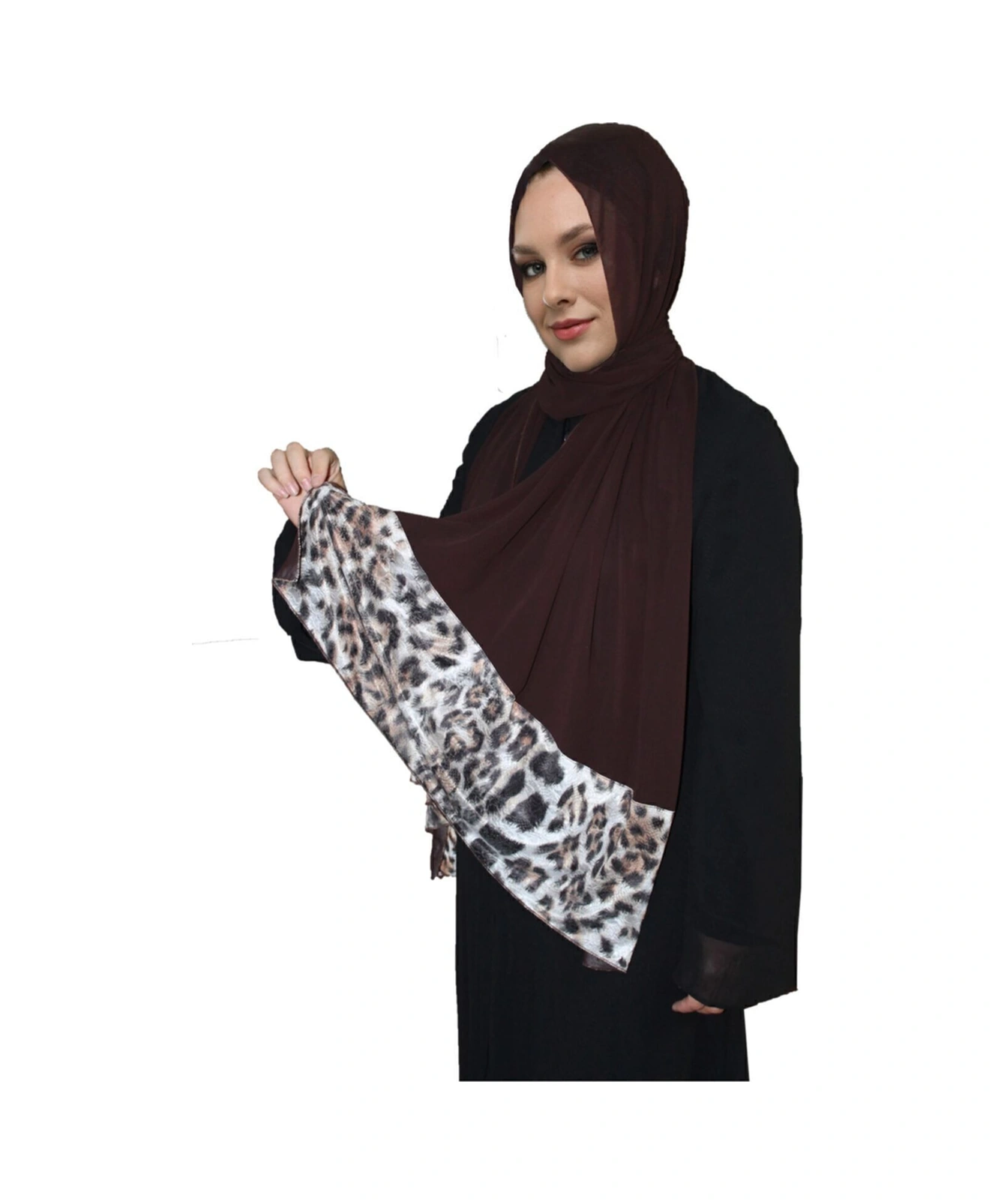 Kadın Kahverengi Leopar Şal Kahverengi