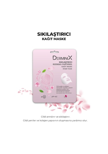 Derminix Rezene & D-Panthenol Sıkılaştırıcı Kağıt Yüz Maskesi