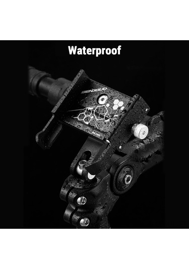 Gajeena Bisiklet Telefon Tutucu Alüminyum 360 Derece Döner 180 Derece Ayar Özelliği Dağ Bisikleti Uyumlu Sürüş Aleti Siyah