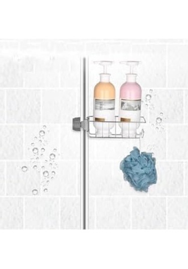 Haus Mutfak Banyo Duş Musluk Üstü Rafı Sabun Sünger Askısı Raf Tek Kat Siyah