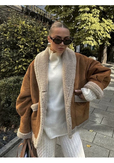 Sonbahar Ve Kış Kadın Retro Ceketleri Siyah