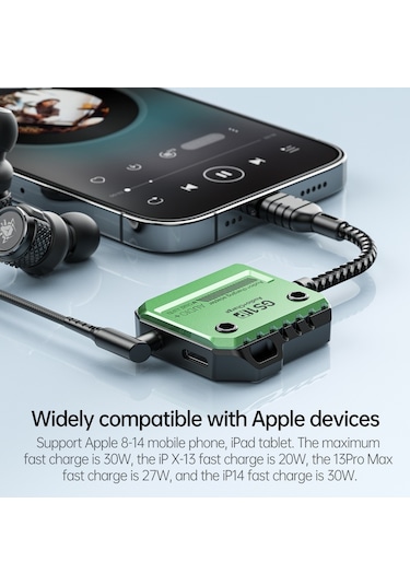 PLEXTONE GS1 iPhone Mıknatıslı Lightning to 3.5mm Kulaklık + 30W