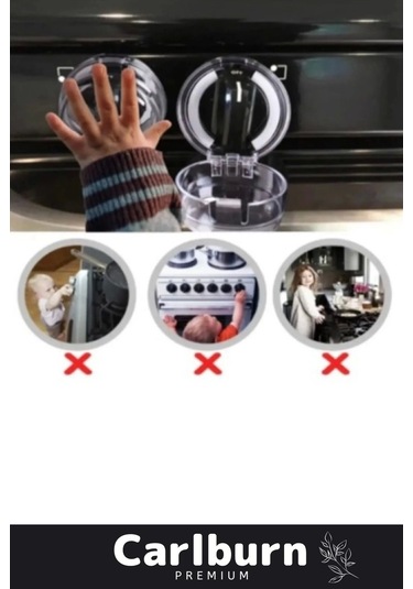 Yüksek Isıya Dayanıklı Çocuk Yangın Yanma Önleyici Ocak Düğmesi Takılabilen Koruyucu Kapak 2 Adet