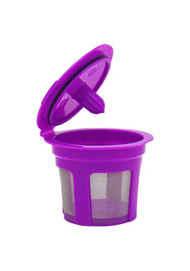 Kangvka Keurig 2.0 & 1.0 Makinaları İçin Yeniden Kullanılabilir Kahve Kapsülü - 304 Çelik Filtreli, Mor Tekli - Kaliteli Aroma Ve Kremalı Lezzet Sağlar Mor