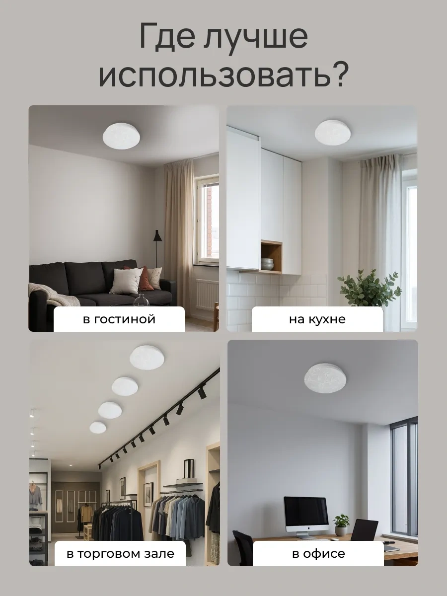 General Lighting Systems Yuvarlak Led Tavan Avizesi, 12w, Yüzey Montajlı 478987329 Beyaz