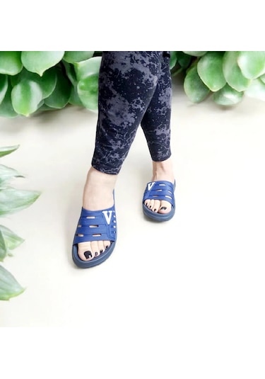 Günlük Rahat Taban Eva V Deniz,havuz.plaj Terliği Lacivert