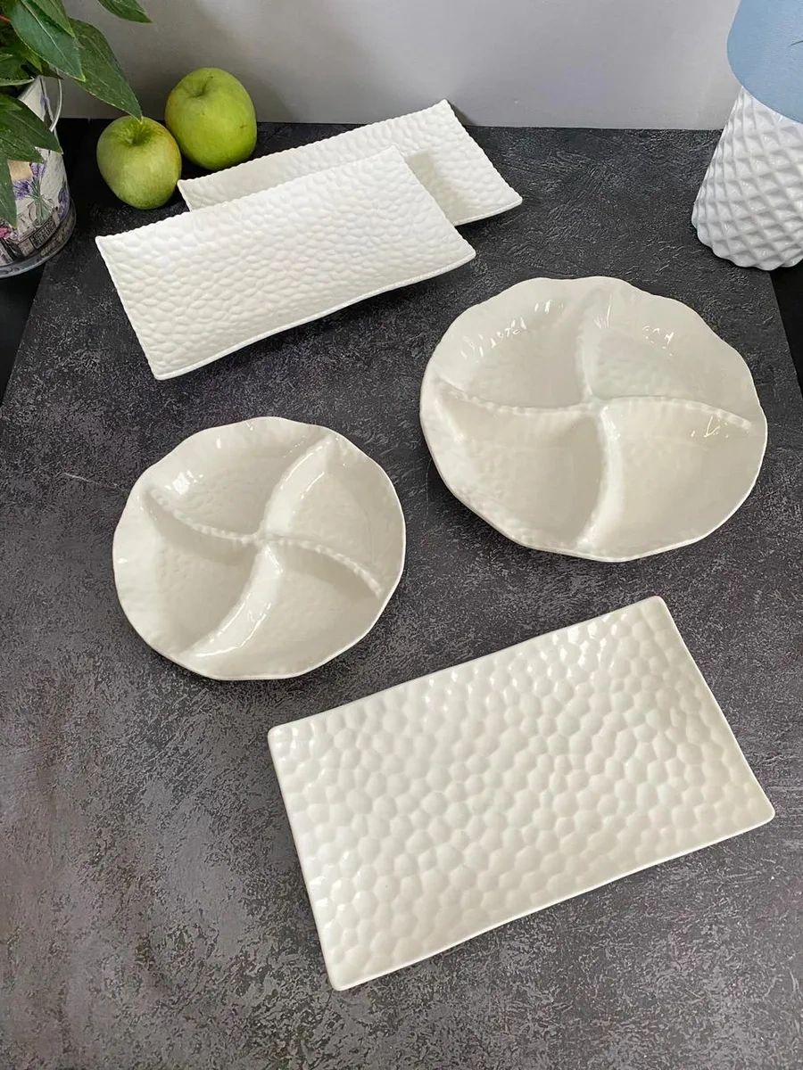 Gift'n'home Servis Tabakları Beyaz Set 256075046 Beyaz