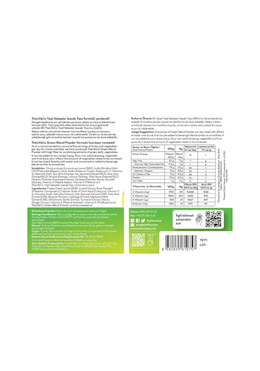Thelifeco Green Blend Yeşil Sebzeler İçecek Tozu 120 G