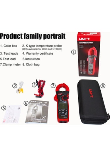 Uni-T Ut205e 1000a True Rms Dijital Pensampermetre Ölçü Aleti